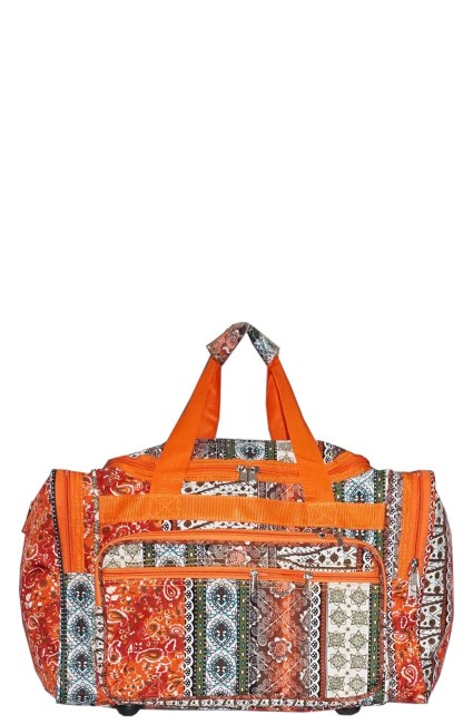 Printed Duffle Bag-T19-648-OR